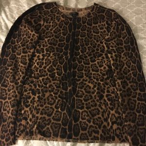 Cashmere leopard sweater